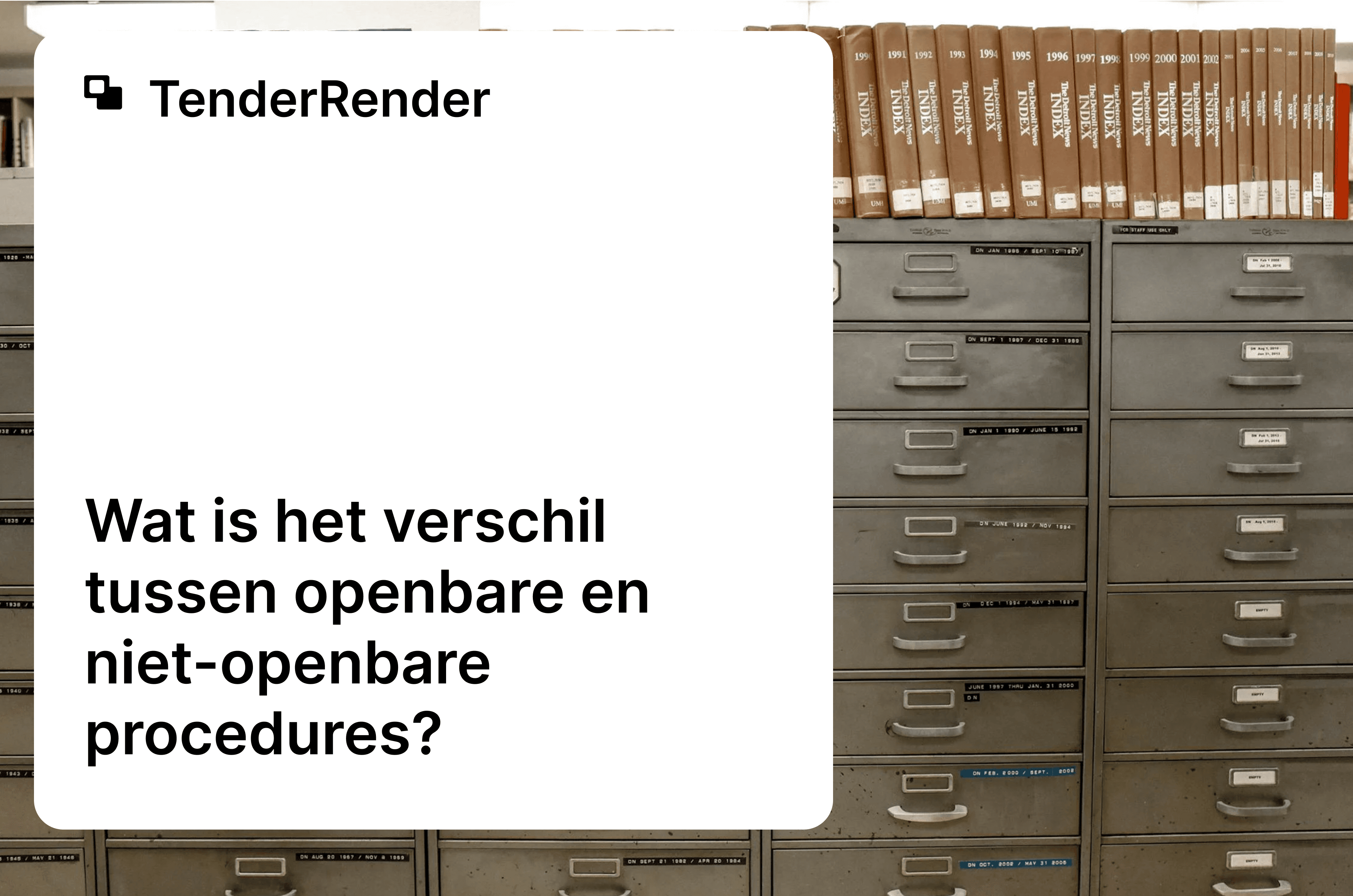 Openbare vs. Niet-openbare Procedures: De Complete Gids